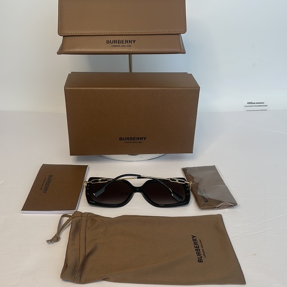 💯 - New - Burberry Luna BE4332F 30018G Sunglasses Women's Black/Grey Gradien… - Picture 9 of 13